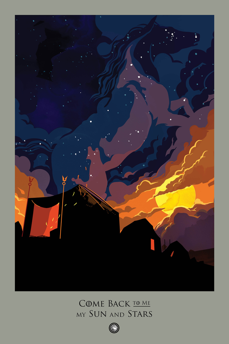 Illustration for article titled Beautiful Game of Thrones Posters Lament One Death from Each Episode